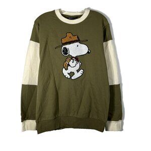 Peanuts Snoopy Camper Mens Crewneck Sweatshirt Small
